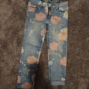 Gap Flower Blue Jeans